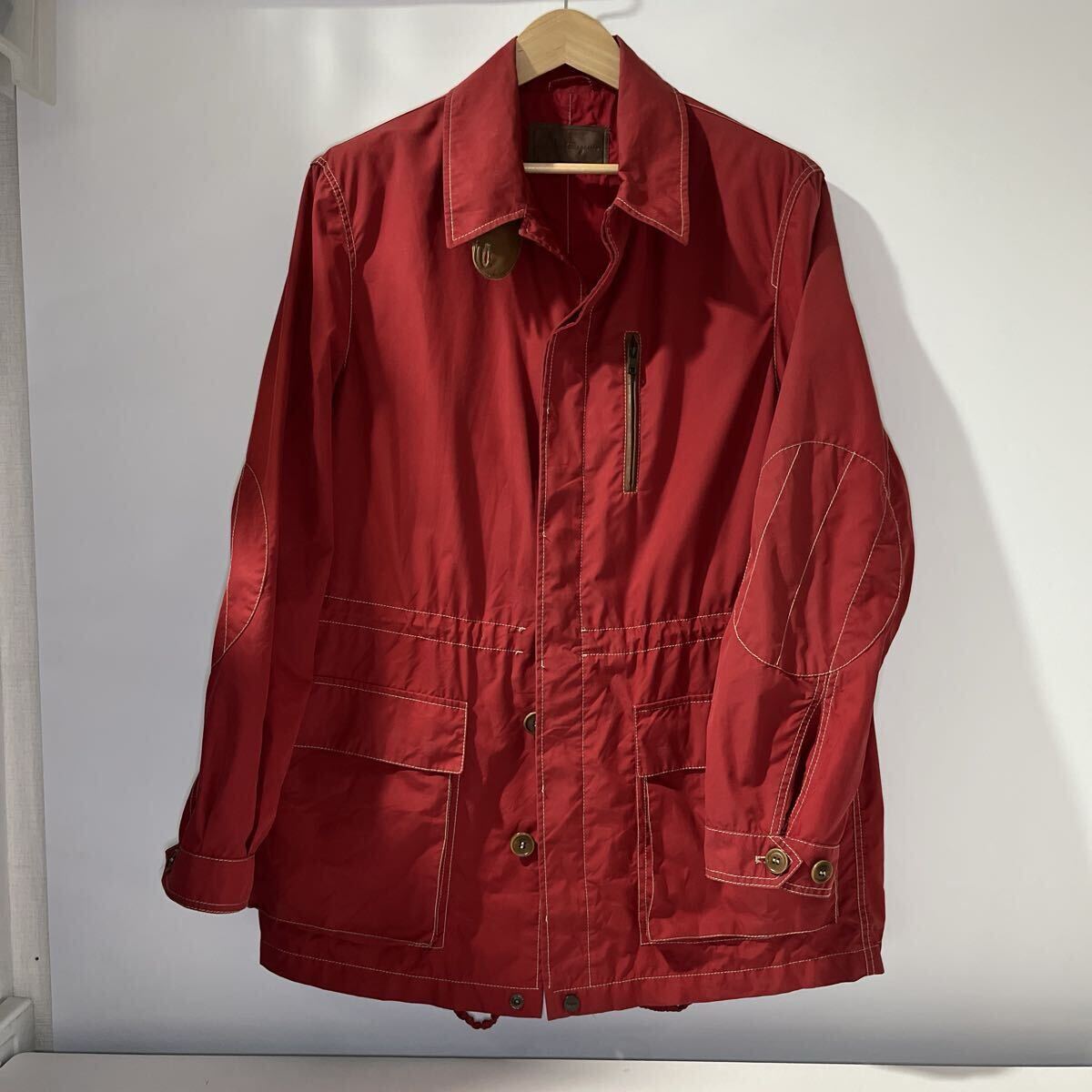 FERRAGAMO コットン/ナイロン マウンテンパーカ レッド 赤 52 XL-XXL相当 サルバトーレ フェラガモ ジャケット カバーオール拍卖