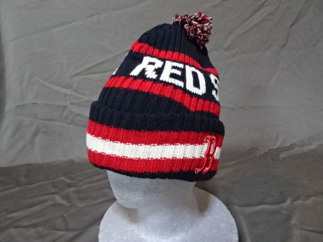 USA購入 NY老舗キャップブランド【47BRAND】製 MLBメジャー ボストン レッドソックス【BOSTON REDSOX】【B】ロゴ刺繍入り ニットキャップ拍卖