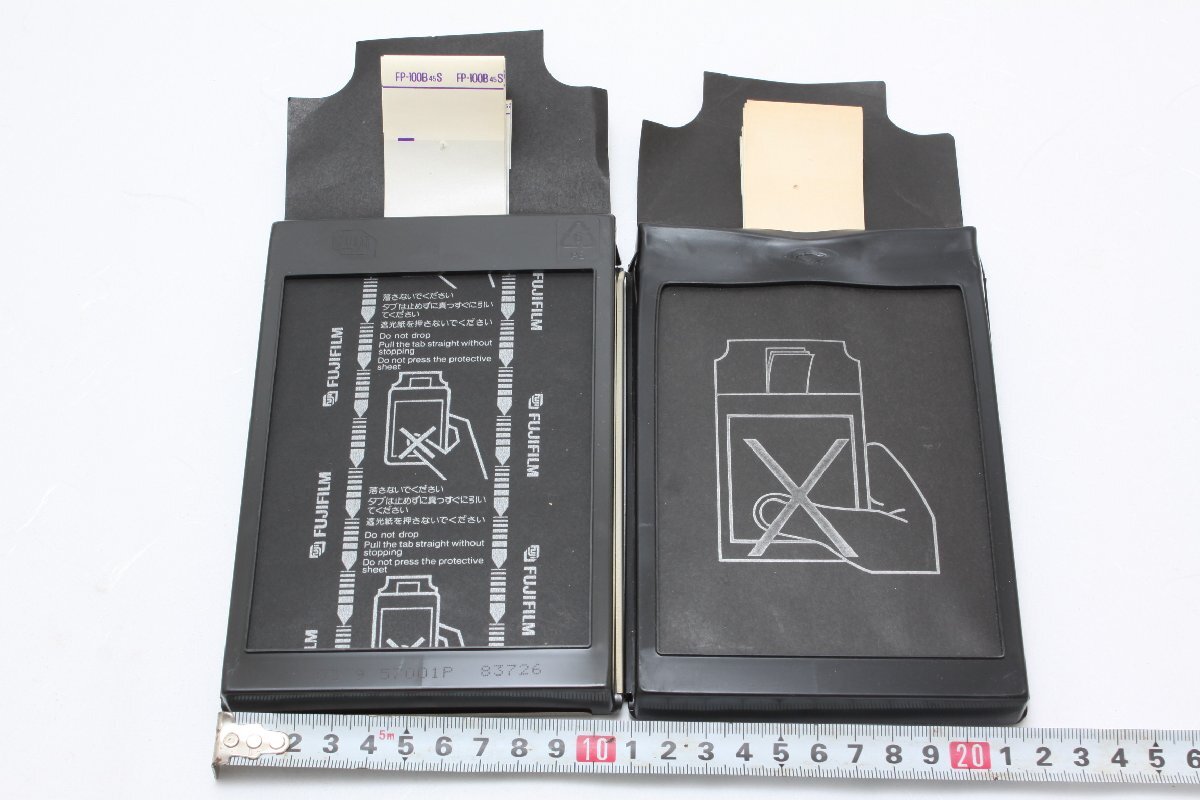 ※ 2個 開封済 FUJI フジ 富士フィルム ポラロイド インスタントフィルム 553 800 白黒 モノクロ FP-100B 45 4×5インチ 1070拍卖