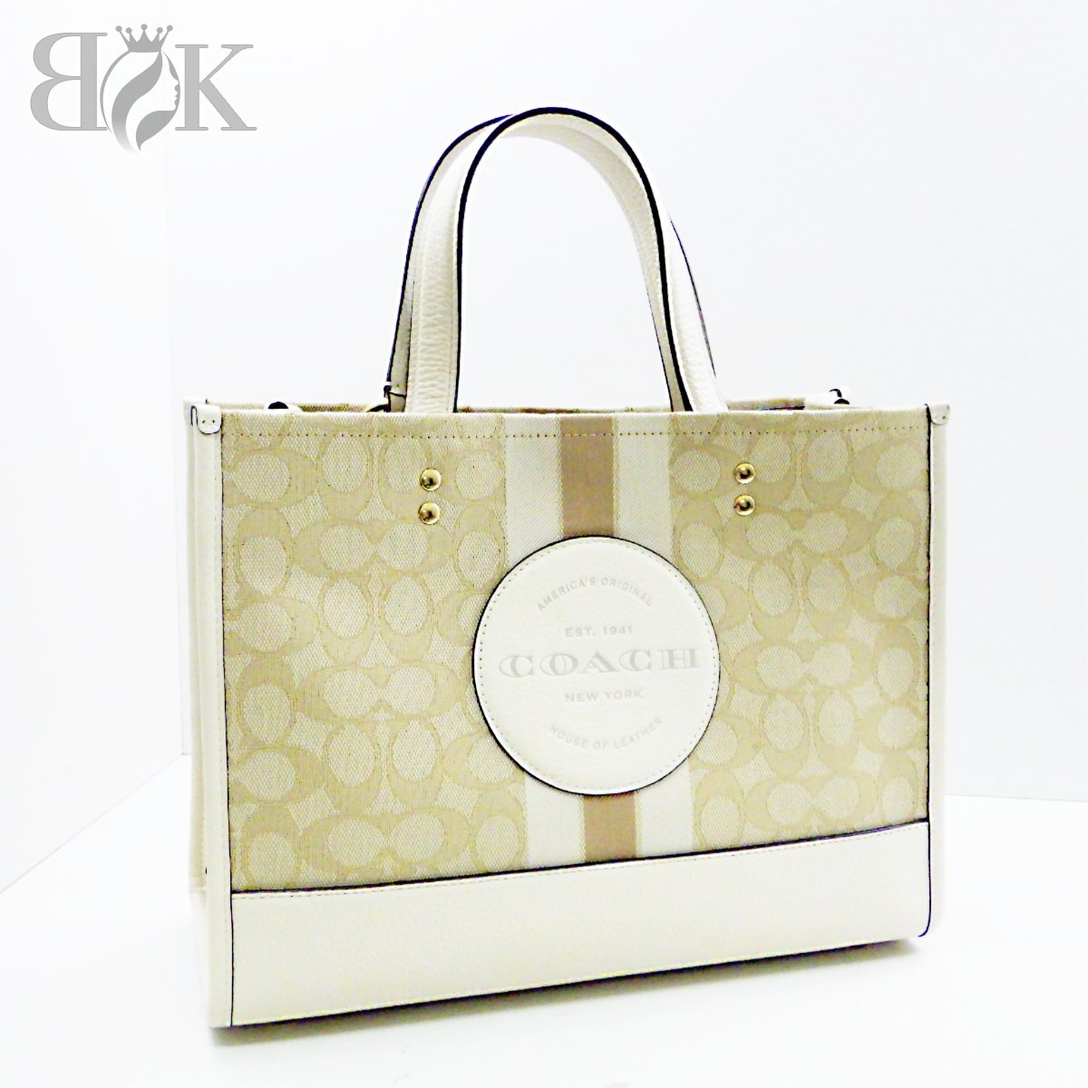 コーチ C8448 シグネチャー ハンドバッグ トートバッグ ライトベージュ ●拍卖
