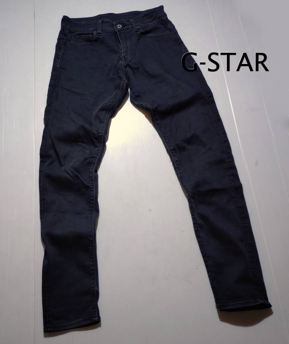 美品 ジースターのタイトなブラックデニムsize28 ジーンズ G-STAR拍卖