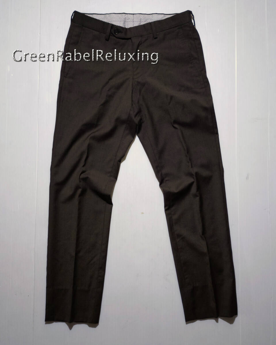 美品 グリーンレーベルリラクシングの春夏用スラックスsize72拍卖