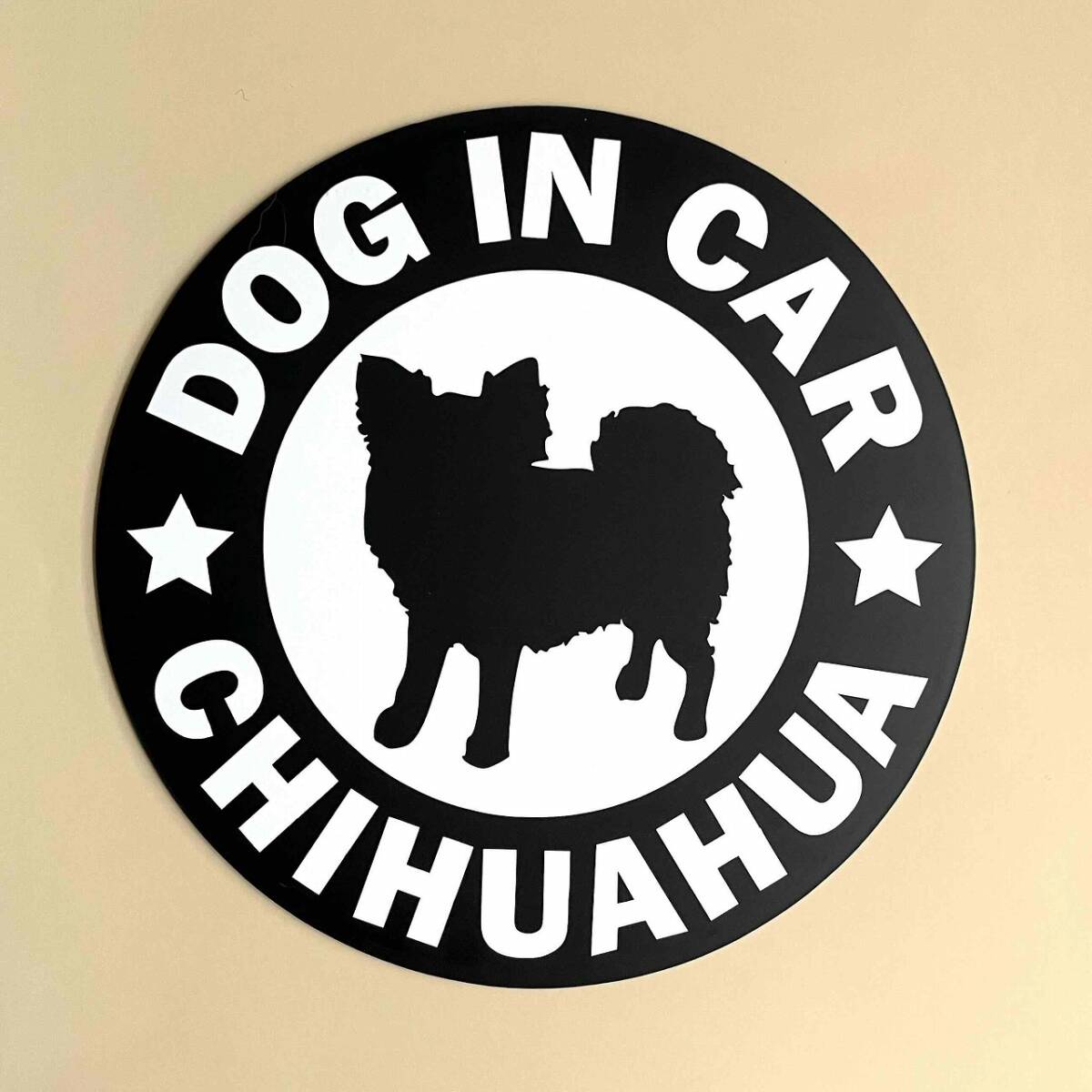 犬【ロングコート チワワ】黒 マグネット ステッカー 防水 車用【匿名配送】拍卖