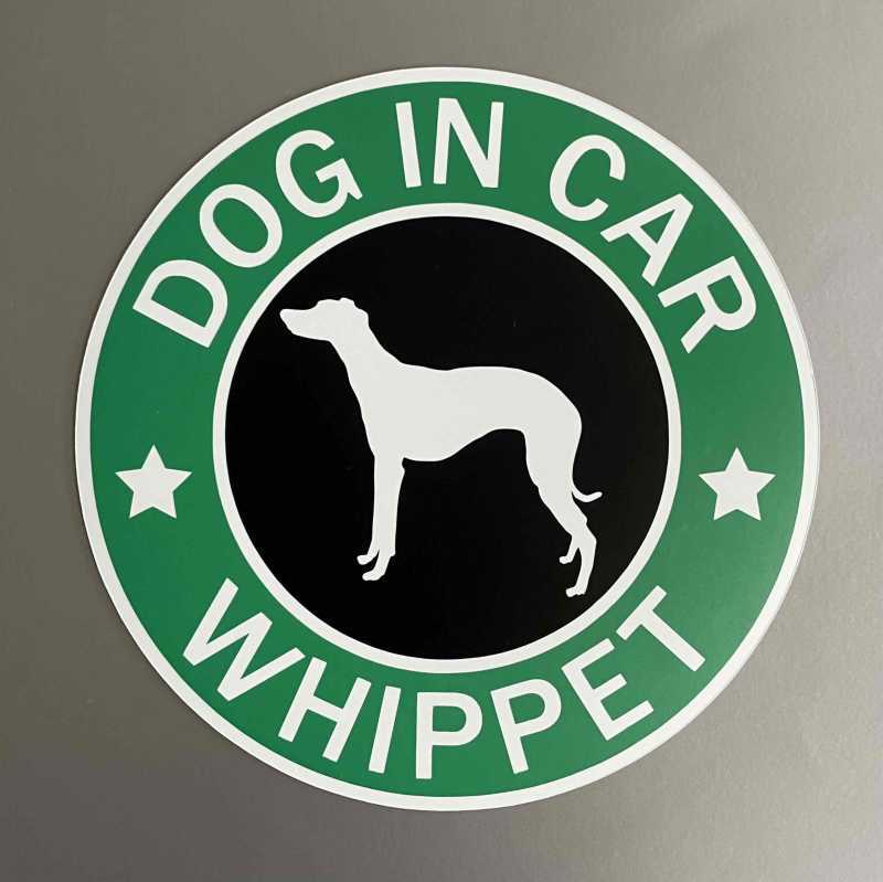 犬(ウィペット)スタバ風 マグネット ステッカー 防水 車用【匿名配送】拍卖