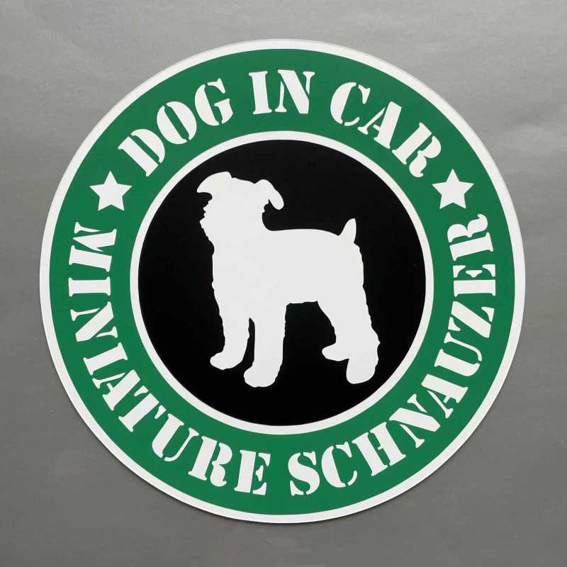 犬(ミニチュア シュナウザー )スタバ風 マグネット ステッカー 防水 車用【匿名配送】拍卖