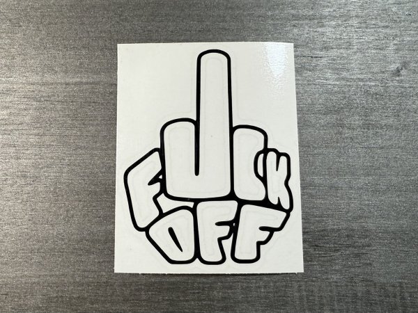 FUCK OFF カッティングステッカー 縦100mm カラー変更可能  送料無料 m拍卖