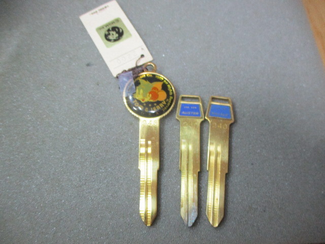 日産 M240 トムとジェリー・バイオレット 3本 スペア・ブランクキー 未使用 当時物 旧車 ・スカイライン・セドリック510拍卖