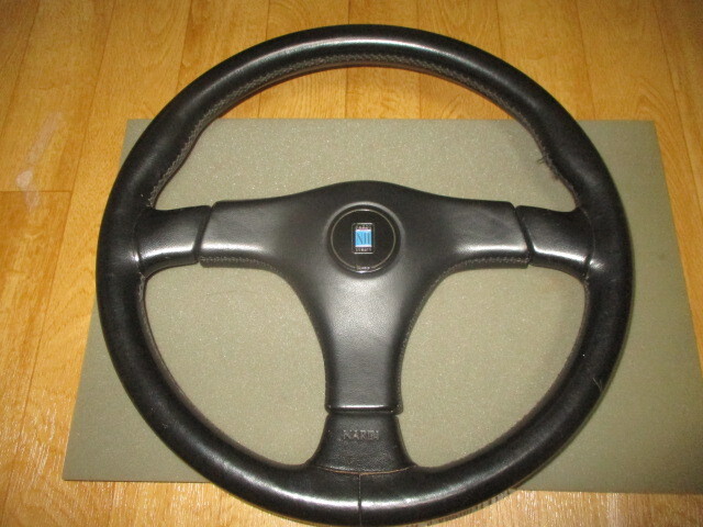 ナルディ・FET ガラ3 当時物 36.5 クラッシック・レザー・ステアリング ホーンボタン・パット付き 美中古 旧車拍卖