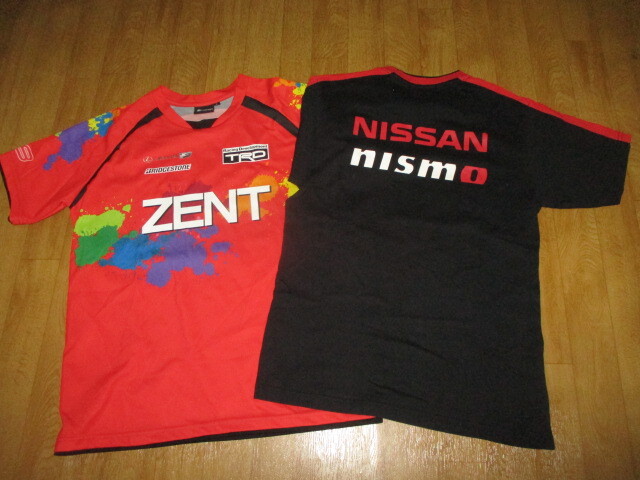 ZENT・CERUMO (セルモ)TRD ・ニスモ スーパーGT ドライTシャツ&Tシャツ サイズL 極美中古 レクサス・スカイライン拍卖