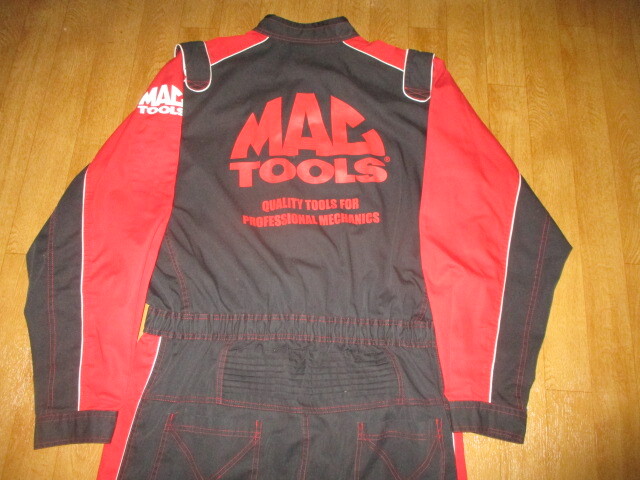 マックツール ビンテージ サイズ4XL ビッグロゴ 黒赤 レーシングスーツ風・メカニック作業ツナギ 極美中古拍卖