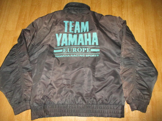 チームヤマハレーシング・ヨーロッパ ビンテージ ストロボ80年 ビッグロゴ 中綿入り防寒ジャケット 美中古 サイズLL RZTZ拍卖