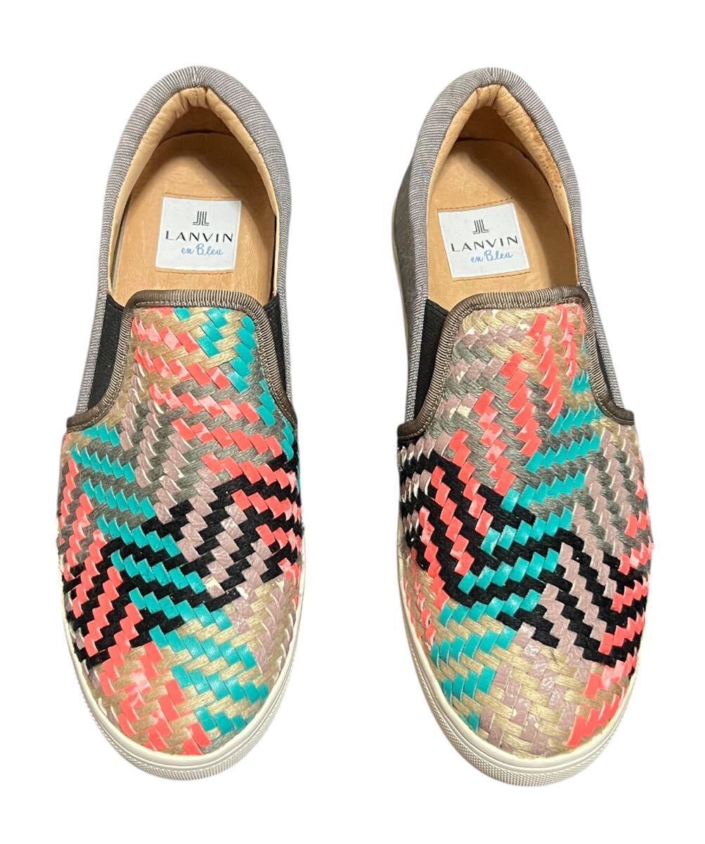 ランバン オン ブルー LANVIN en Bleu メッシュスリッポン スニーカー拍卖