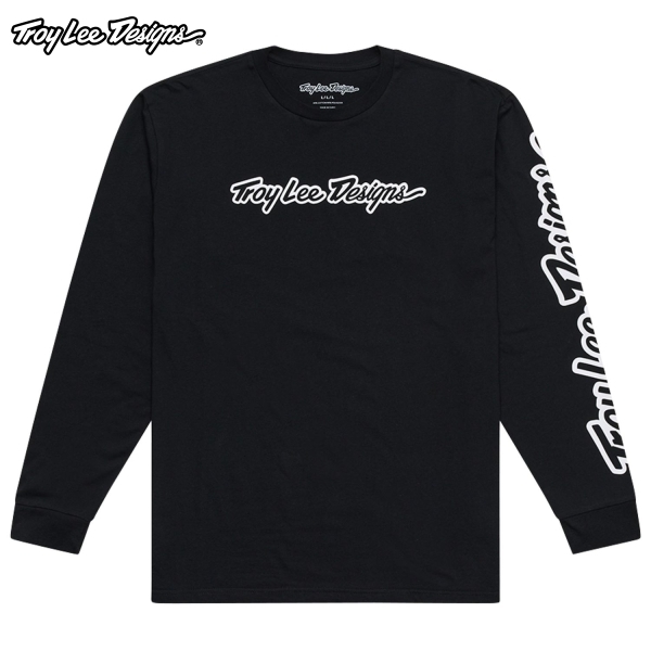 Troy Lee Designs トロイリーデザインズ TDA050 SIGNATURE LONG SLEEVE TEE カラー:BLACK サイズ:XL拍卖
