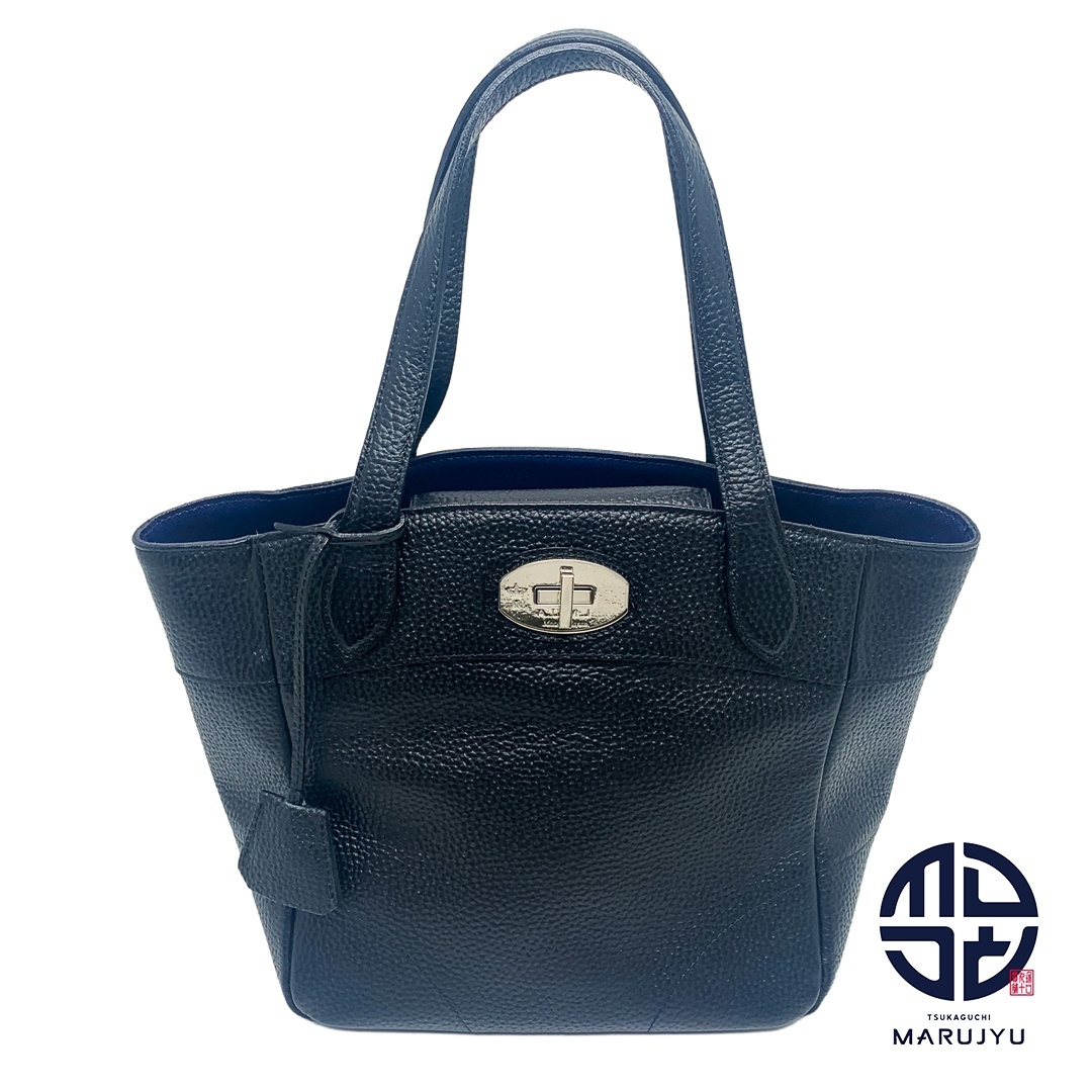 A.D.M.J アクセソワ エーディーエムジェイ ブラック 黒 ロゴ シルバー金具 トートバッグ 鞄 カバン拍卖