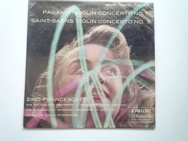 WQ33 英Ph盤LP ヴァイオリン協奏曲 パガニーニ/1番、サン・サーンス/3番 フランチェスカッティ Paul Huf拍卖
