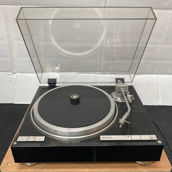 ケンウッド ターンテーブル KP-9010/ダイレクトドライブ/カートリッジ ソニー XL-MC3 アダプター SUPEX HL-20EP付/通電OK 管240130拍卖