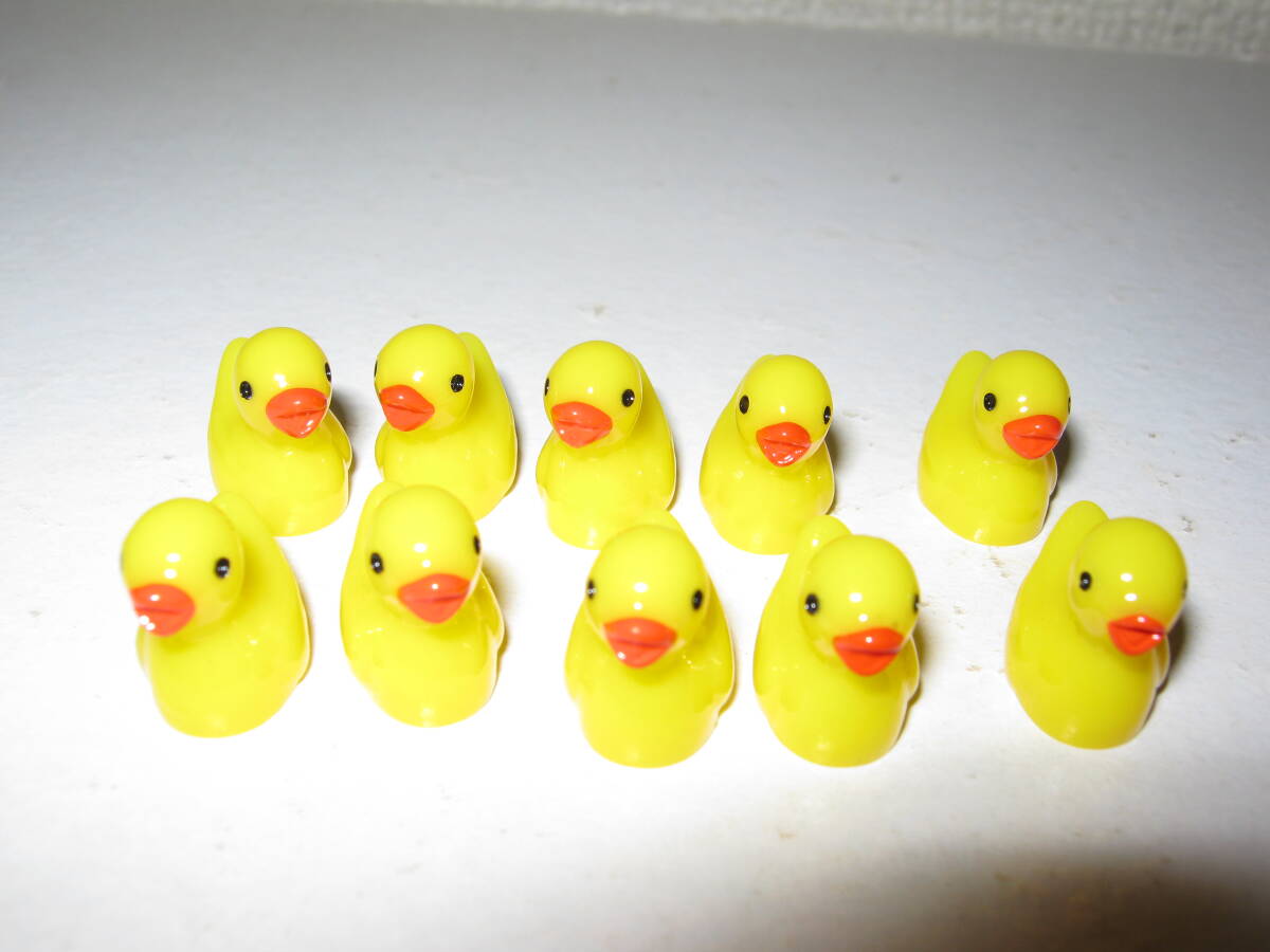 【極小 ミニアヒル 10個】あひる 小物 置物 ミニチュア ドールハウス 癒し 癒やし 癒し系 黄色 イエロー DIY 装飾 可愛い かわいい 玩具拍卖