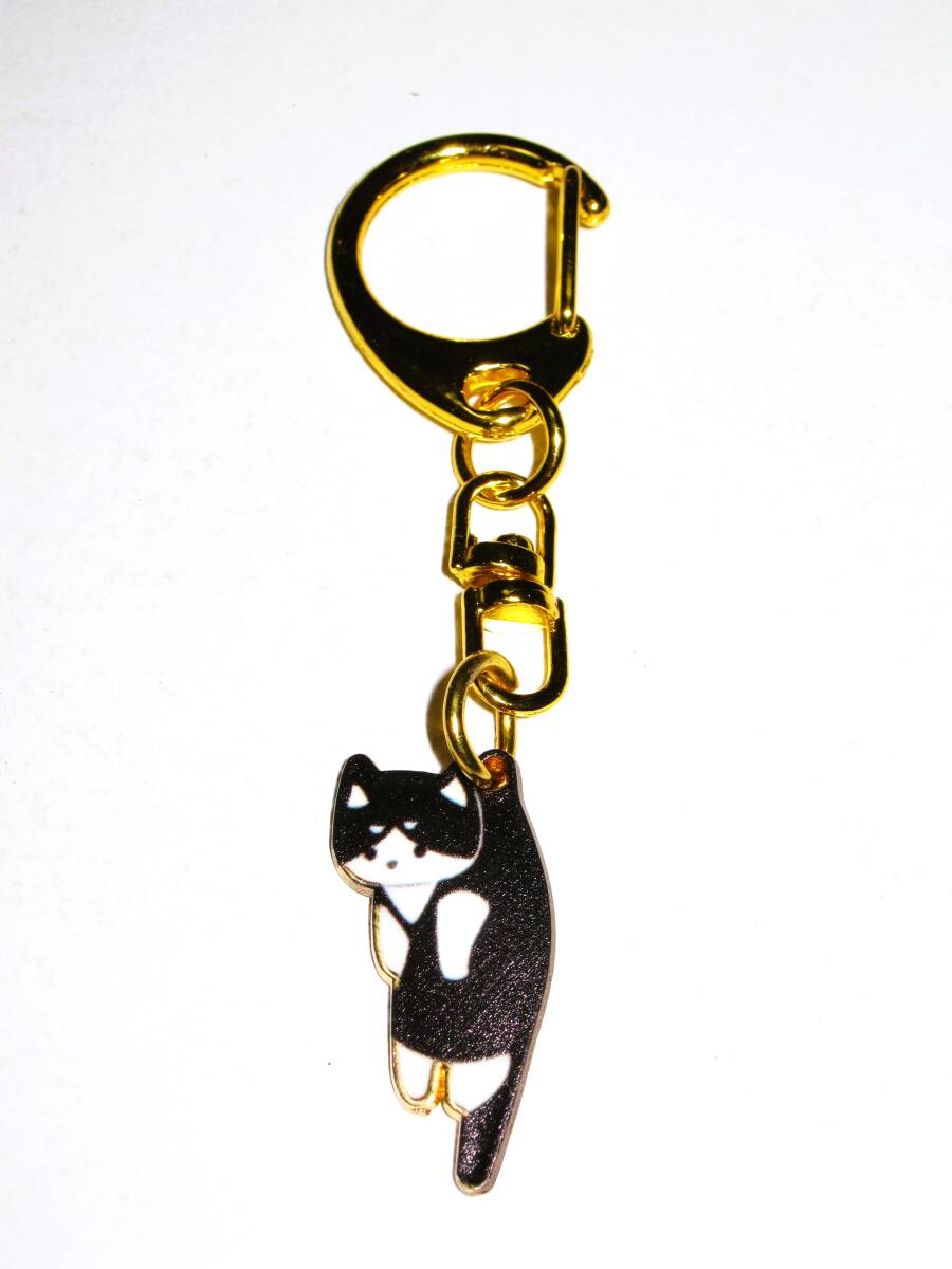 【ハチワレ猫 くびねっこ キーホルダー】ミニ 小さい 小型 猫 ネコ かわいい ストラップ おしゃれ レディース ガールズ チャーム拍卖