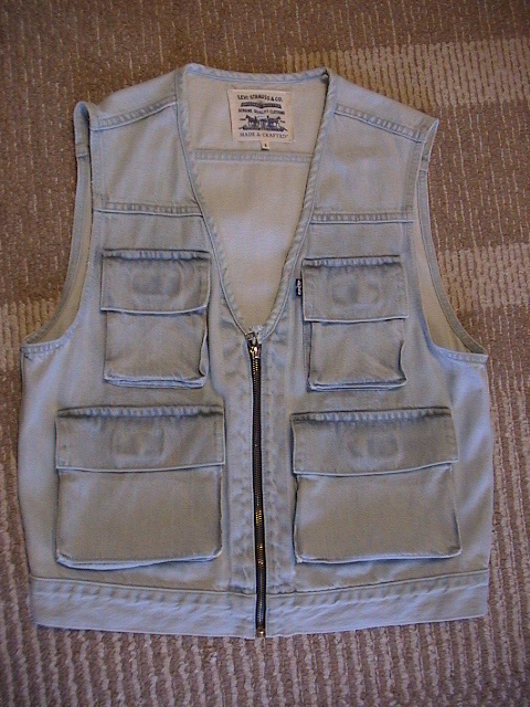 リーバイス メイド&クラフテッド LEVI'S MADE&CRAFTED ユーズド加工仕様 ジップアップ ライトブルー デニムベスト 拍卖