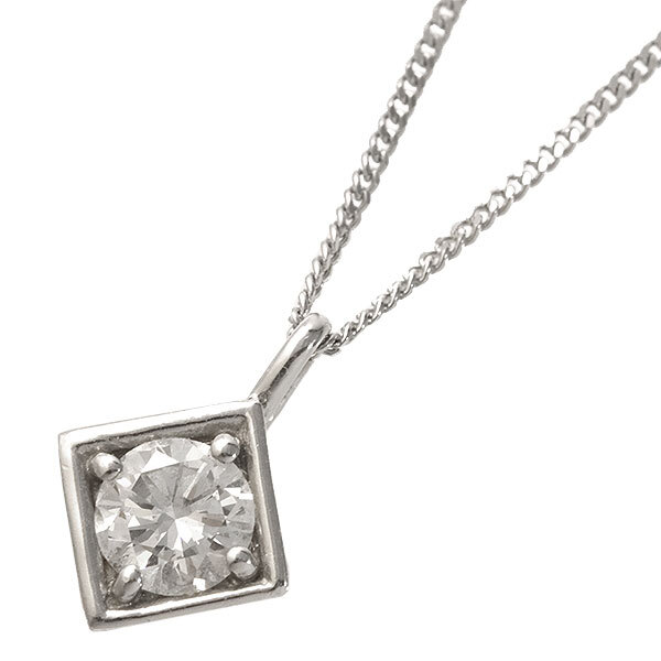 送料無料 本物 ダイヤモンドネックレス PT900 PT850プラチナ ダイヤモンド0.34ct レディースペンダント おしゃれ 上品 アクセサリー拍卖