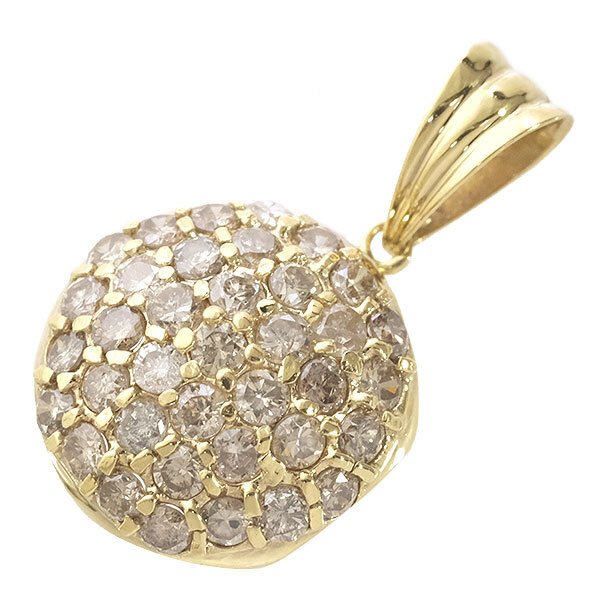 送料無料 本物 ペンダントトップ ペンダントヘッド K18YGイエローゴールド ダイヤモンド1.00ct ネックレス レディースアクセサリー拍卖