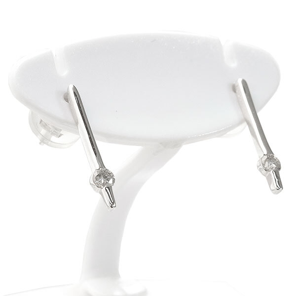 送料無料 本物 ダイヤモンドピアス K14WGホワイトゴールド ダイヤモンド0.04ct×2 レディースアクセサリー おしゃれ 上品 普段使い拍卖