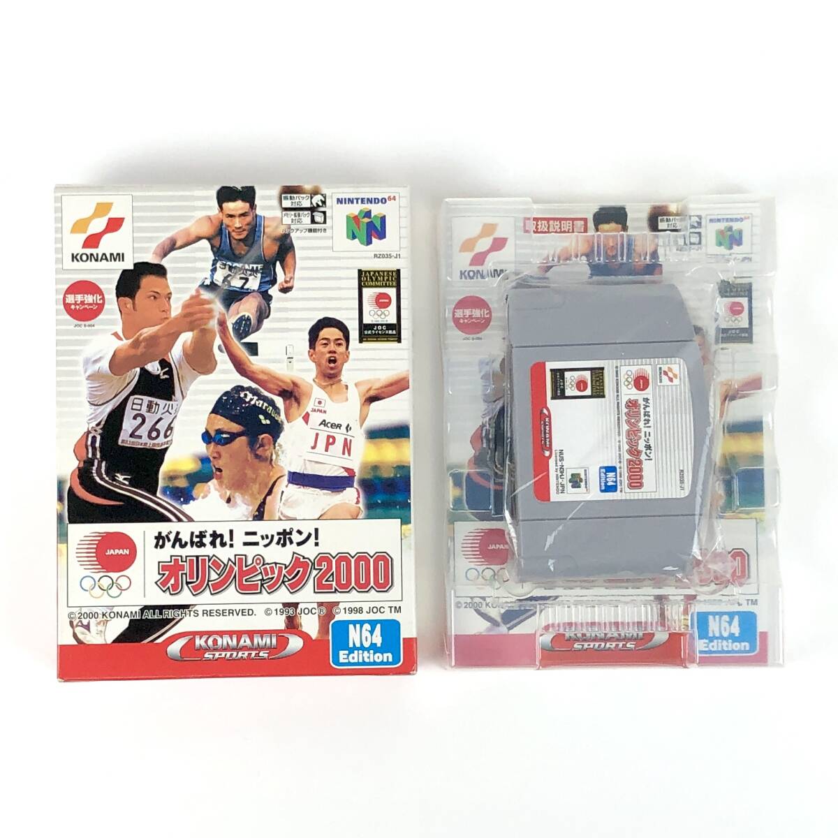 ニンテンドー64 がんばれ!ニッポン! オリンピック2000 箱説付き 痛みあり コナミ NINTENDO 64 Ganbare Nippon Olympics 2000 CIB Tested拍卖