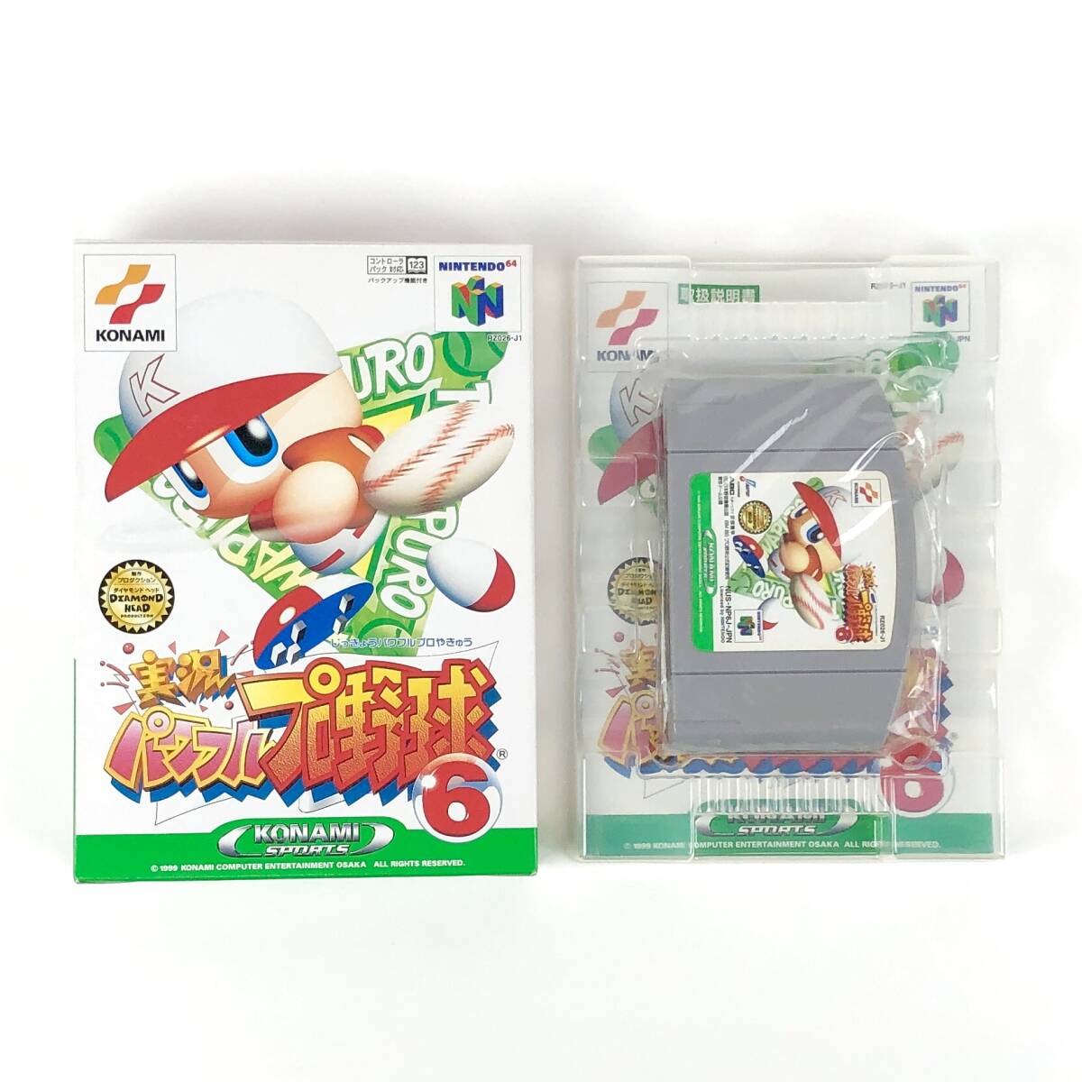 ニンテンドー64 実況パワフルプロ野球6 箱説付き 痛みあり コナミ N64 NINTENDO 64 Jikkyou Powerful Pro Yakyuu 6 CIB Tested Konami拍卖