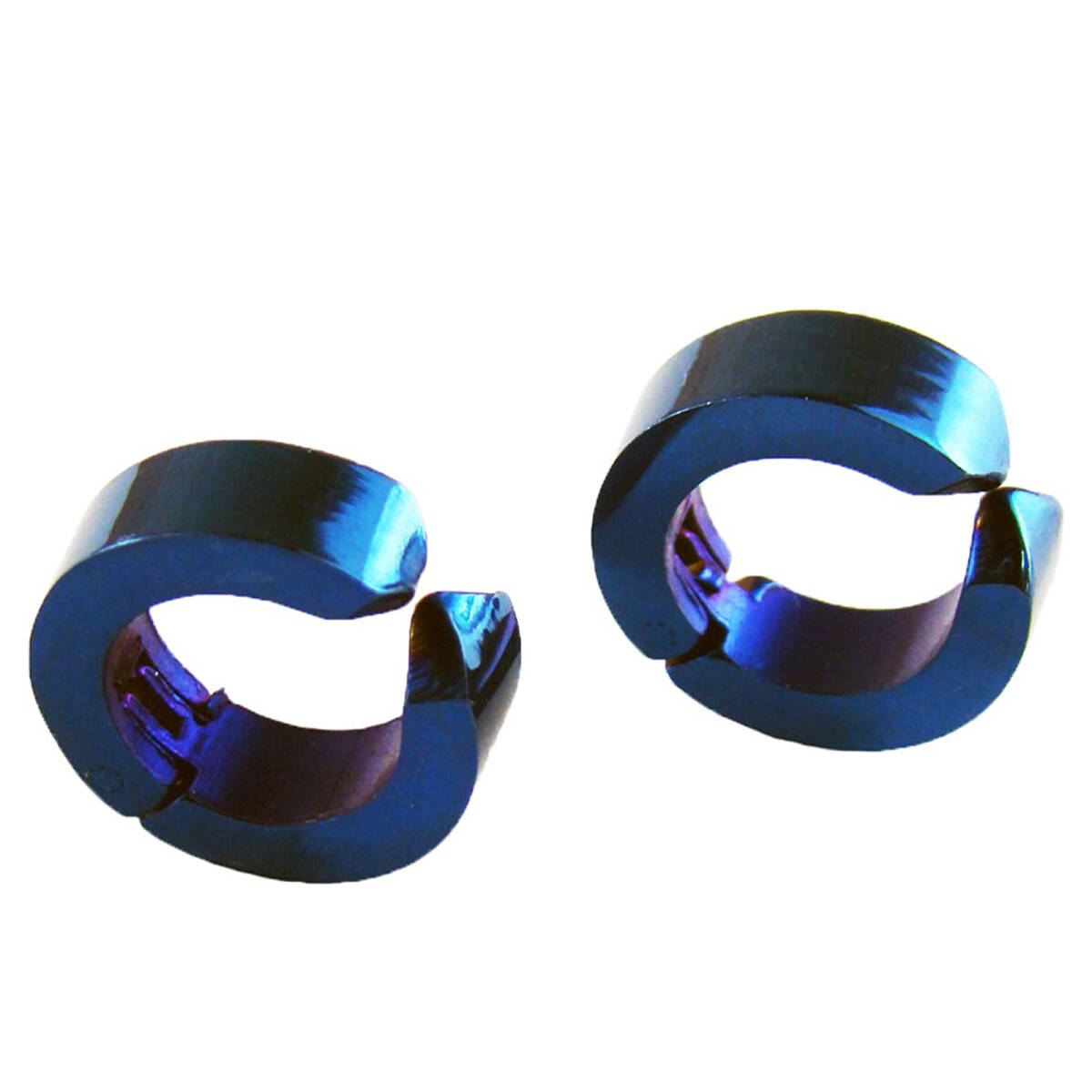 ノーホールピアス ヒップホップパンクステンレス丸型ノーホールピアス 韓国風クリップ式イヤリング フラットフープ;J443;拍卖