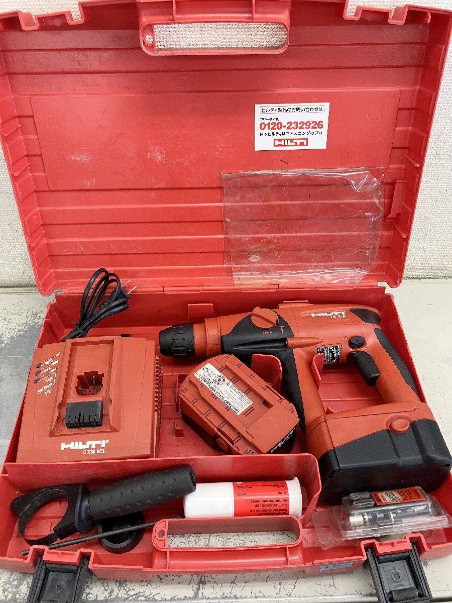 ★中古★HILTI ヒルティ コードレスハンマドリル TE2-A バッテリー2個、充電器、ケース、ドリルチャック付 ハンマドリル 動作確認済)岡C拍卖