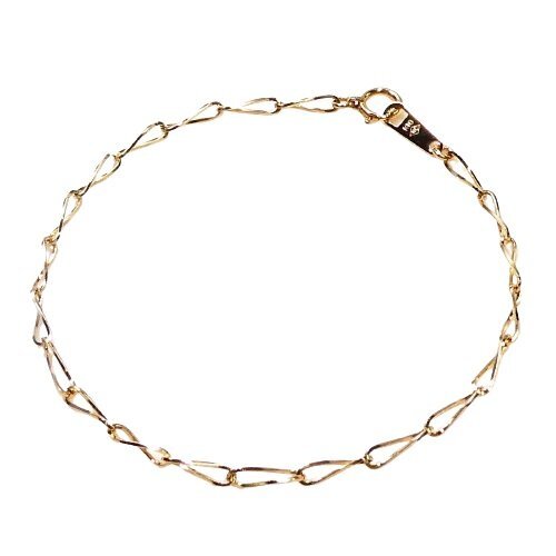 【K18】 チェーン デザイン ブレスレット イエローゴールド 18金 17.5cm 新品仕上済 yellow gold chain bracelet 【ネコポスOK】◇J拍卖