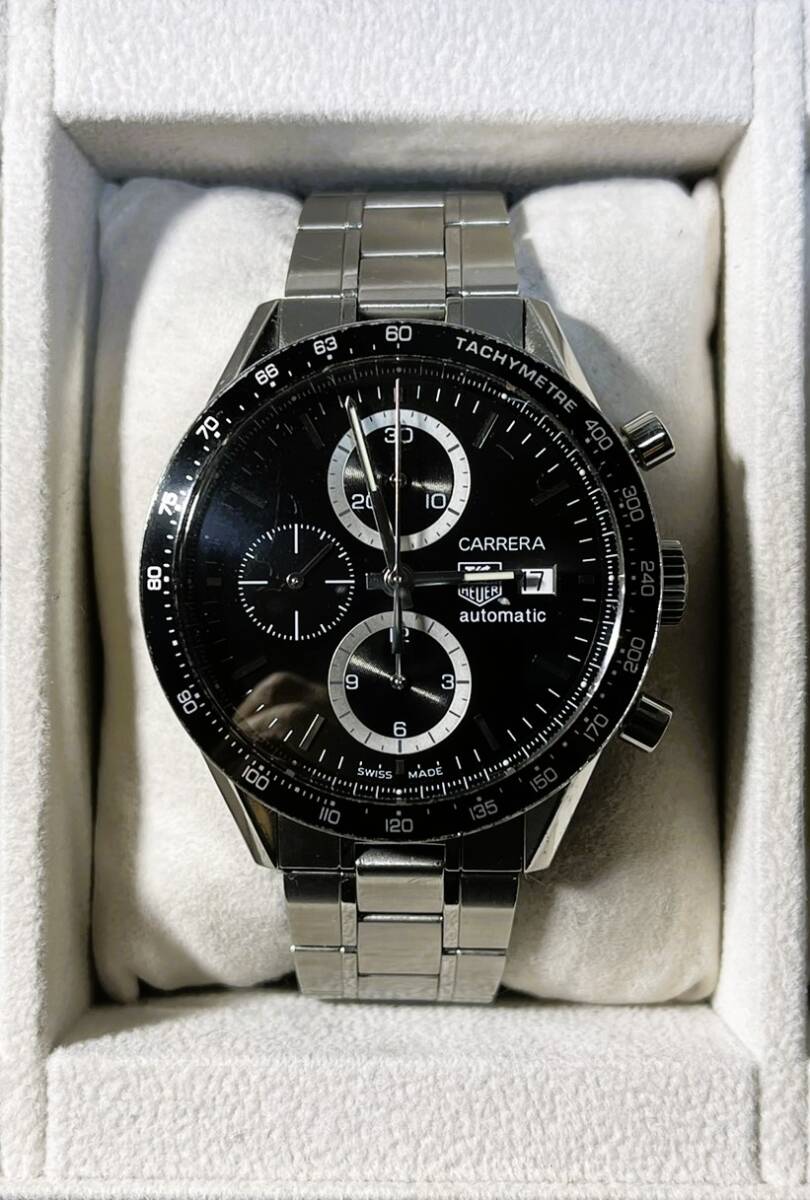 ★☆ O/H済み タグホイヤー TAG HEUER カレラ クロノグラフ タキメーター CV2010 デイト キャリバー16 自動巻き ☆★拍卖