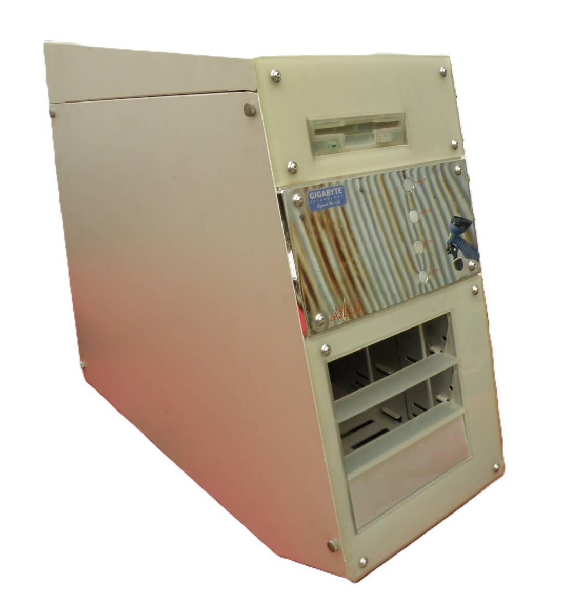 星野金属★アルミパソコンケース Windy JAZZ LV-S■日本製!純正FDD 電源 オプションHDD3.5inベイ付き♪拍卖