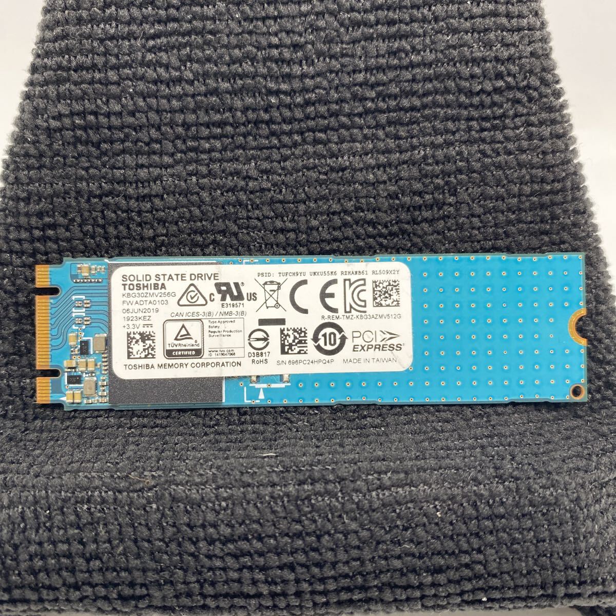 同梱可【89】om-9.12/TOSHIBA KBG30ZMV256G M.2 SATA 2280 SSD 256GB Secure Erase(セキュア消去) 中古整備品拍卖