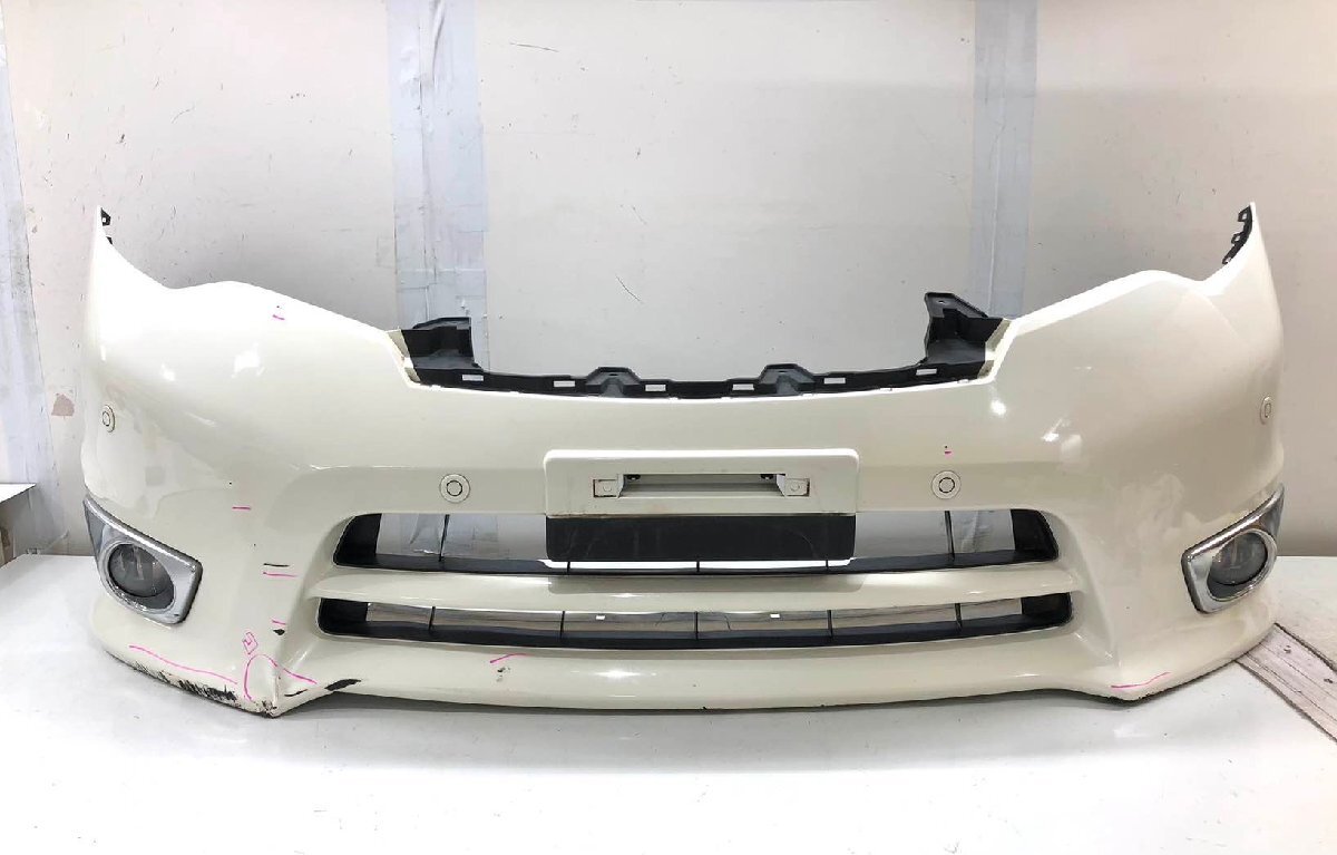 ニッサン セレナ ハイウェイスター C26 前期 純正 フロントバンパー〈センサー フォグ付〉62022 3GS0H パール(C7-30m)拍卖