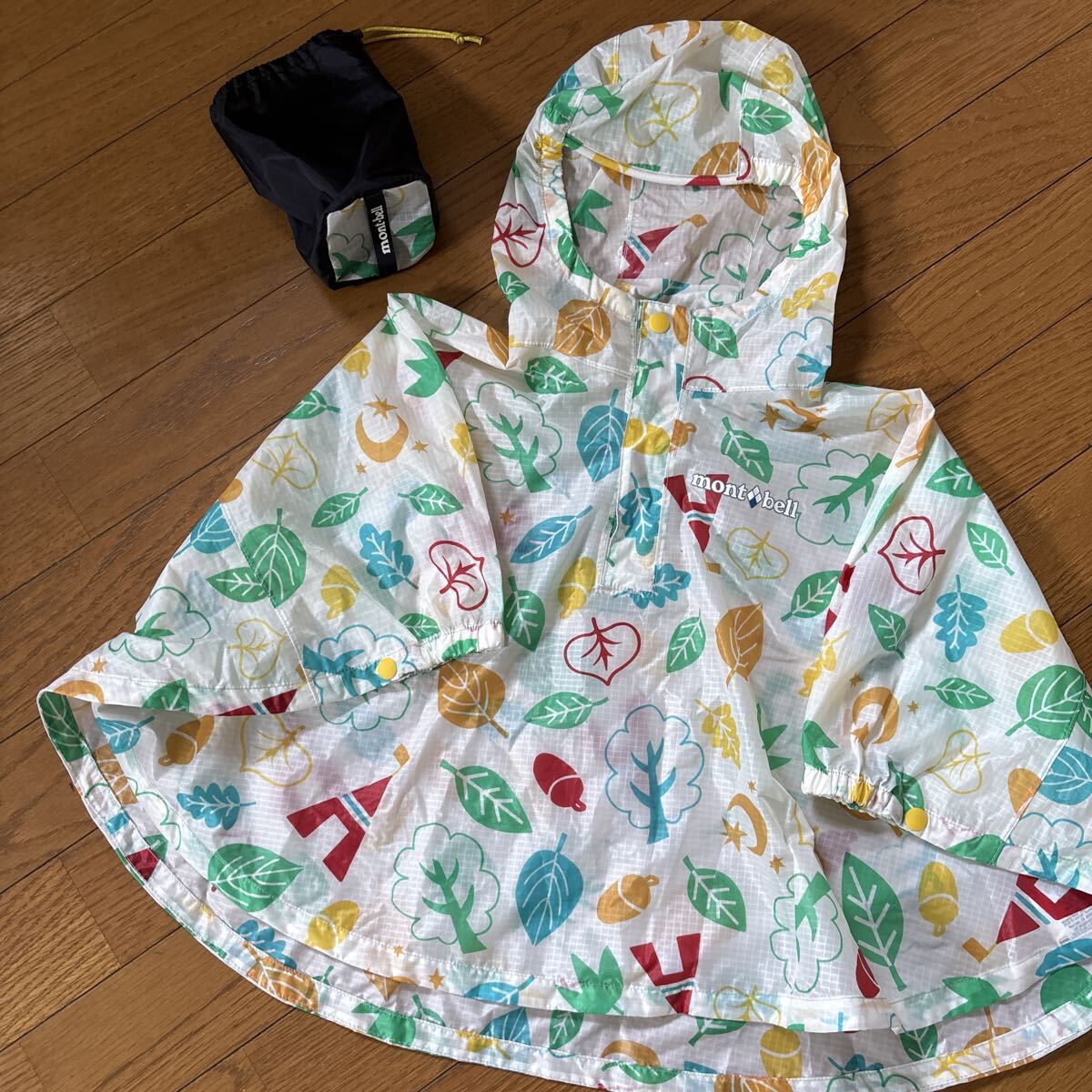 モンベル レインポンチョ ベビー 80-95㎝拍卖