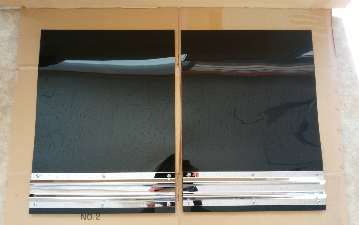 2t用 EVA泥除け ゴム厚3mm ブラック 鏡面ウエイト 二山折り 幅430mm×縦600mm 2枚セット拍卖