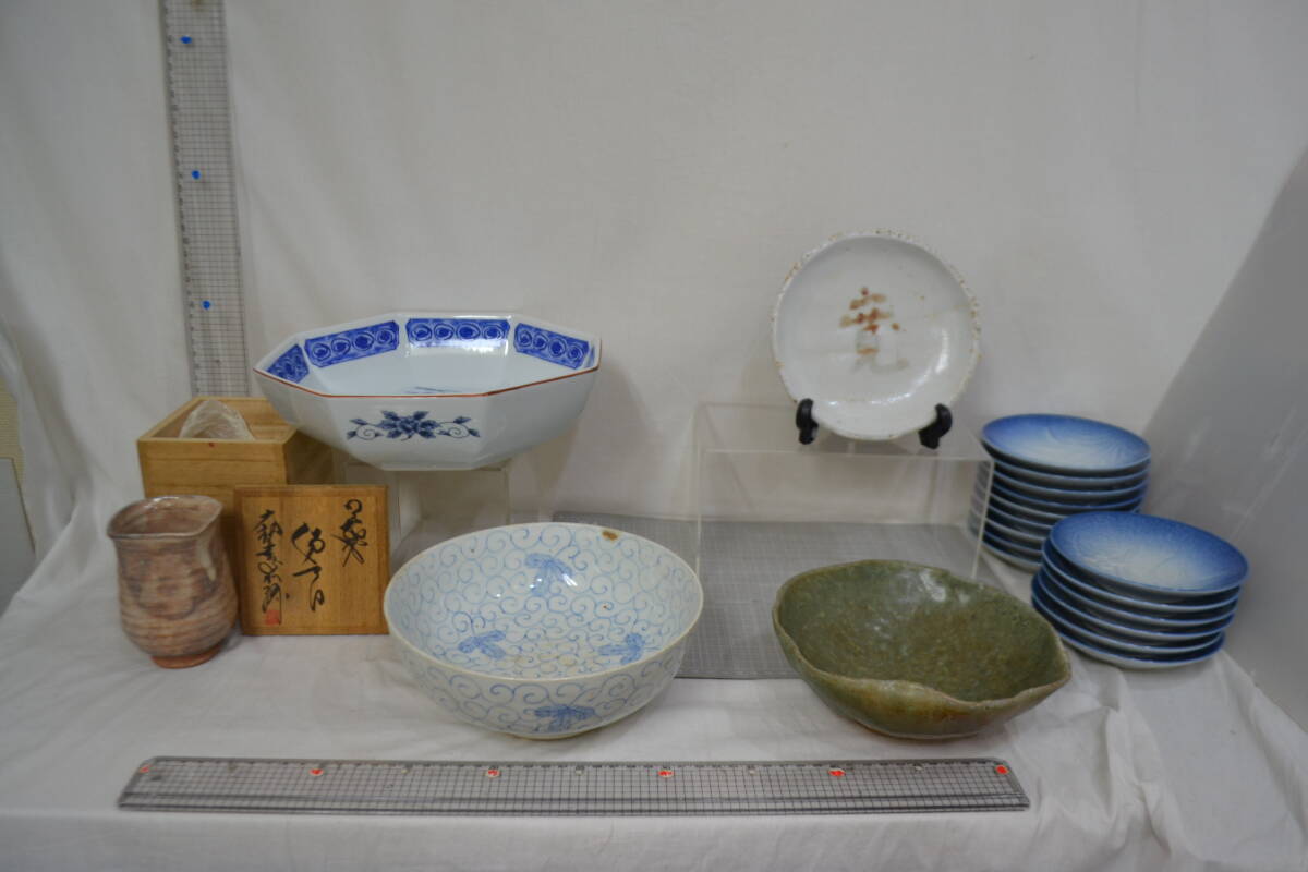 G6)陶器色々 天龍焼・萩焼  鉢・皿・湯呑・銘々皿等  画像も参考にご検討ください拍卖