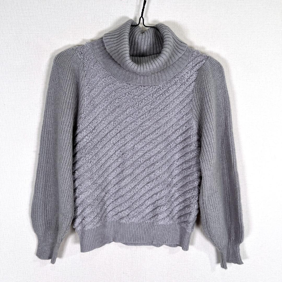 【PROPORTION BODY DRESSING】プロポーションボディドレッシング グレー タートルネック セーター レディース フリーサイズ【a018】拍卖