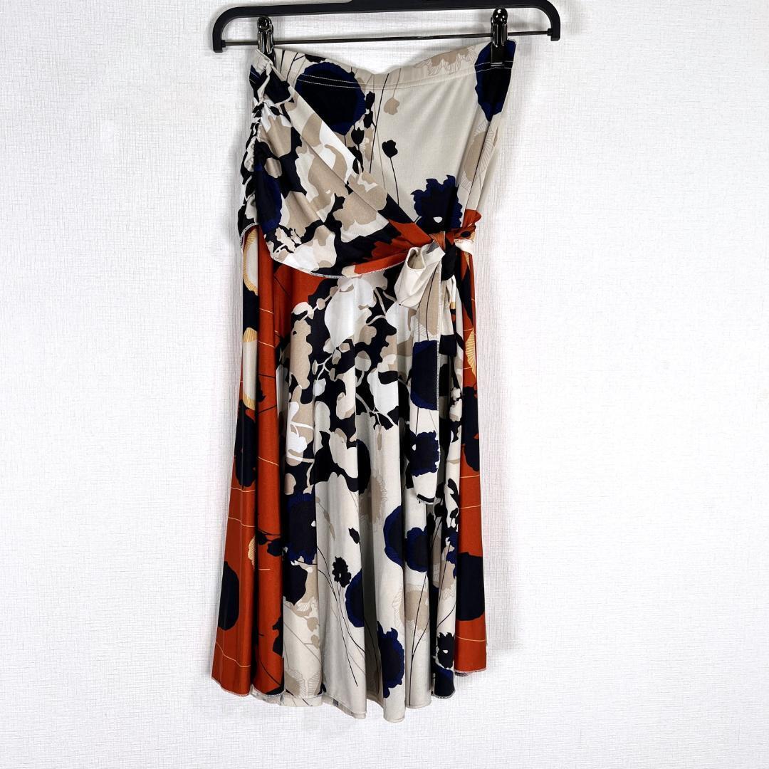 【FIFILLES Paris】フィフィーユ ウエスト総ゴム 花柄 伸縮性 ストレッチ性 ロングスカート レディース フランス製【a030】拍卖