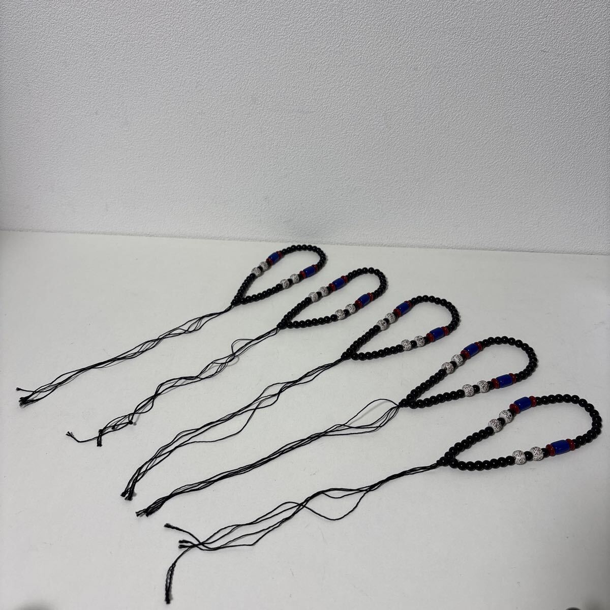 アクセサリー ビーズ ブラック 数珠 珠 ファッション ビーズブレスレット アンクレット 5個 mw0652拍卖