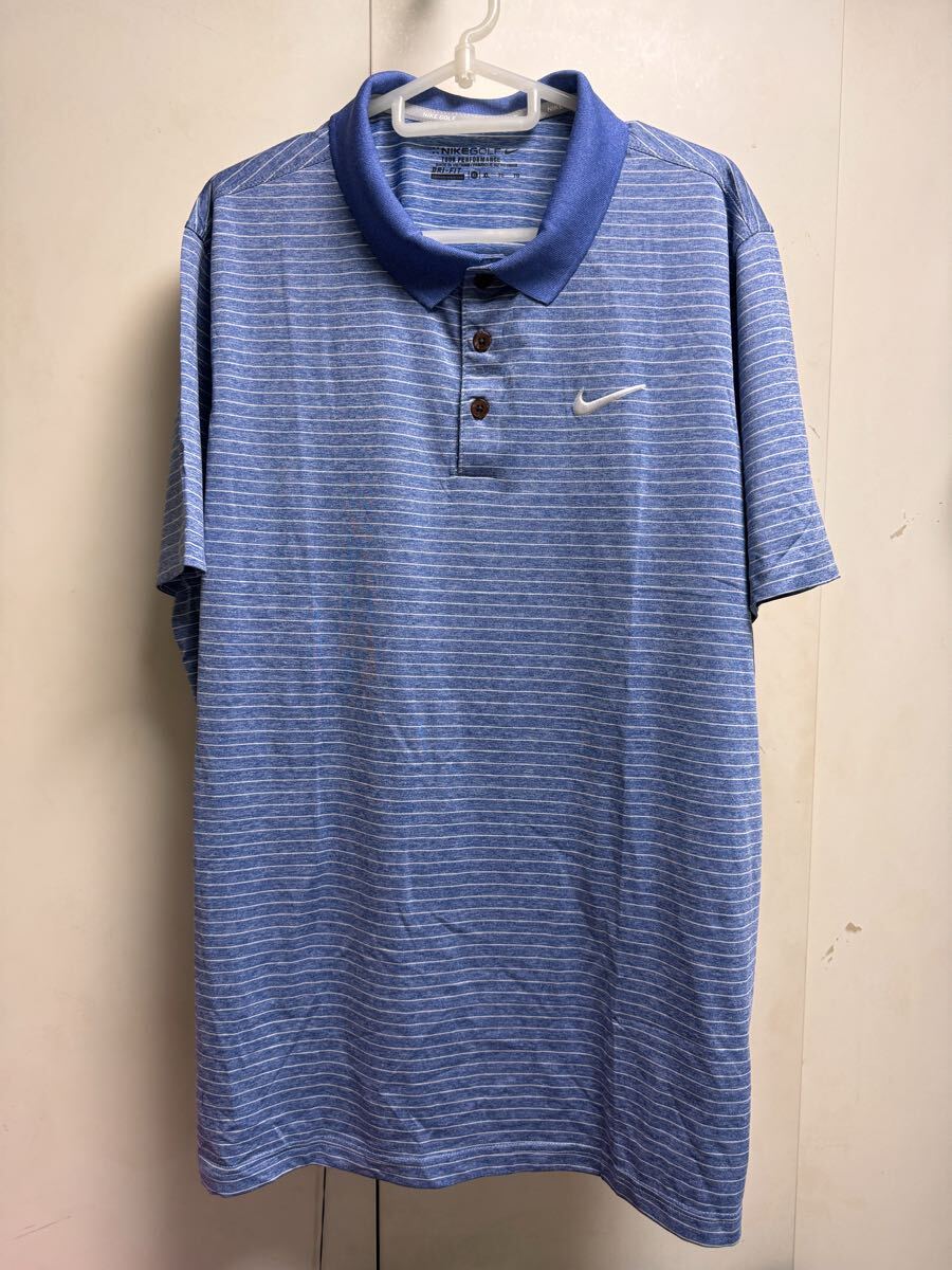 送料格安スピード発送!美品★NIKEゴルフポロシャツ★XLサイズジョギングハイキング登山トレランマラソン拍卖