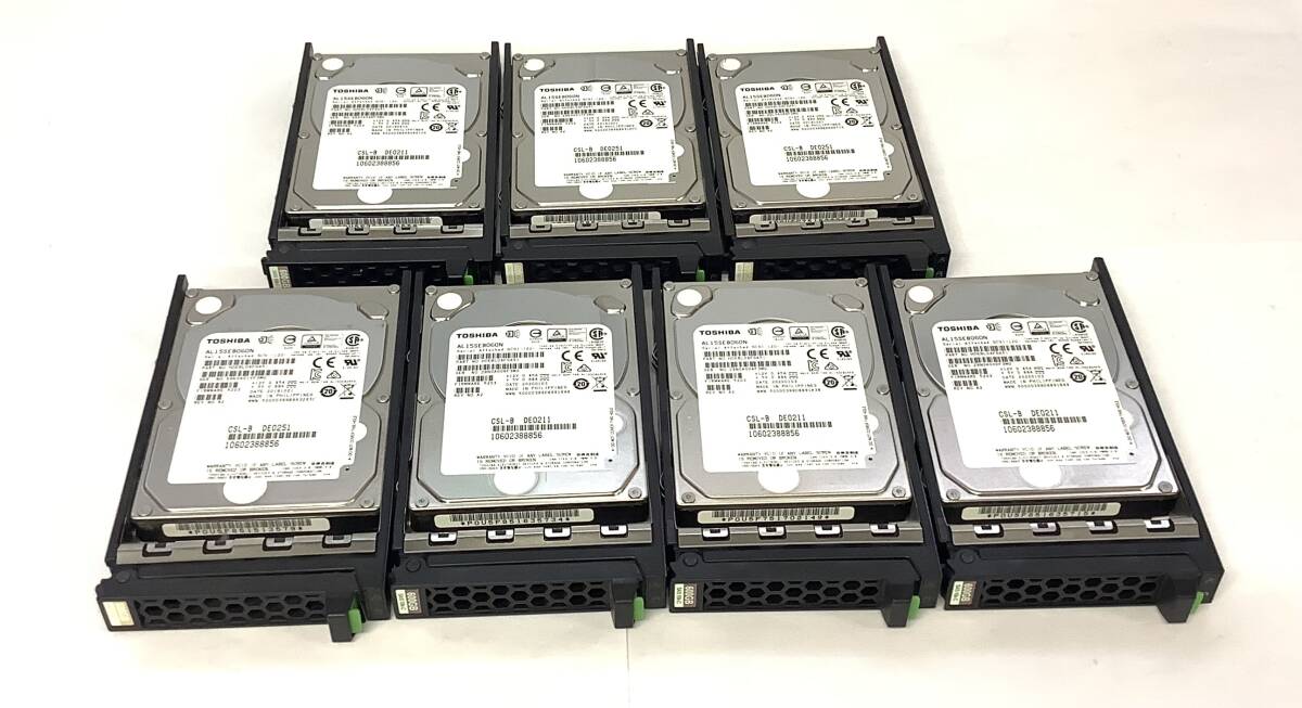 S7091134 TOSHIBA 600GB SAS 10K 2.5インチ HDD7点【中古動作品】071008拍卖