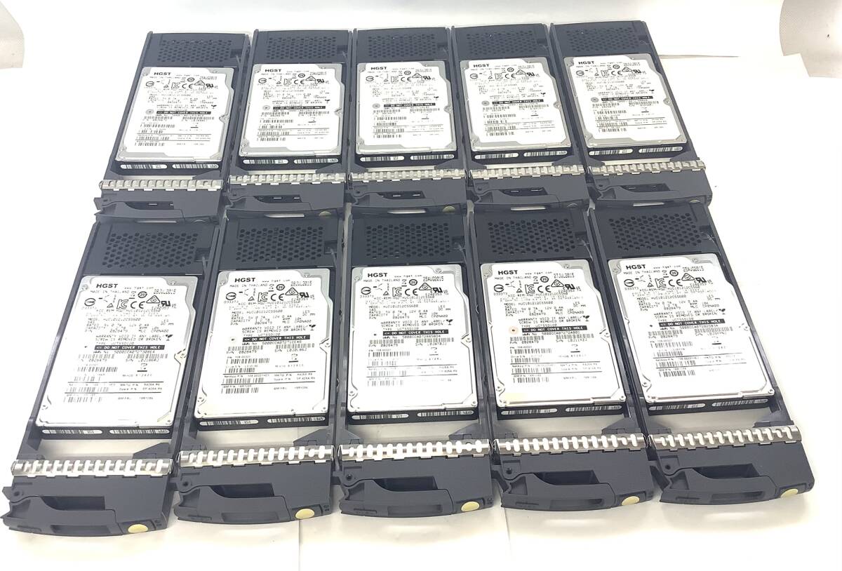 S7091931 HGST 1.2TB SAS 2.5インチ HDD 10点 【中古動作品】拍卖