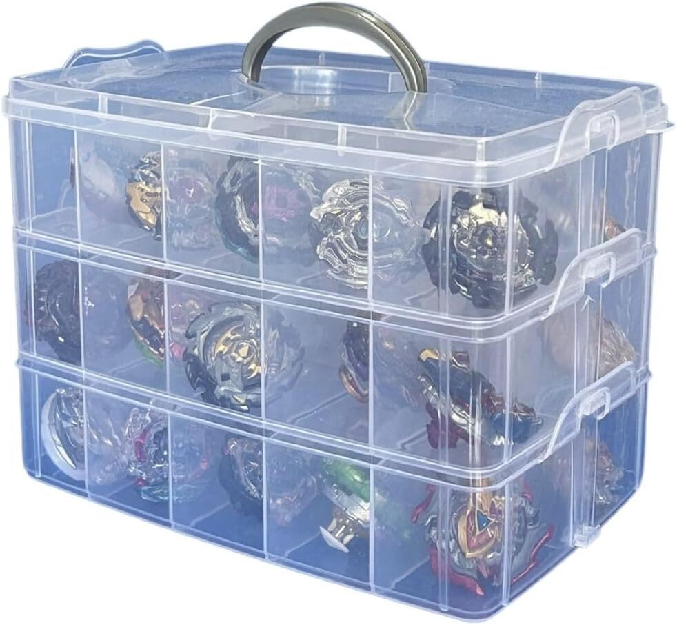【新品】ベイブレード 収納ケース 30個収納 透明 パーツケース ミニカー収納拍卖