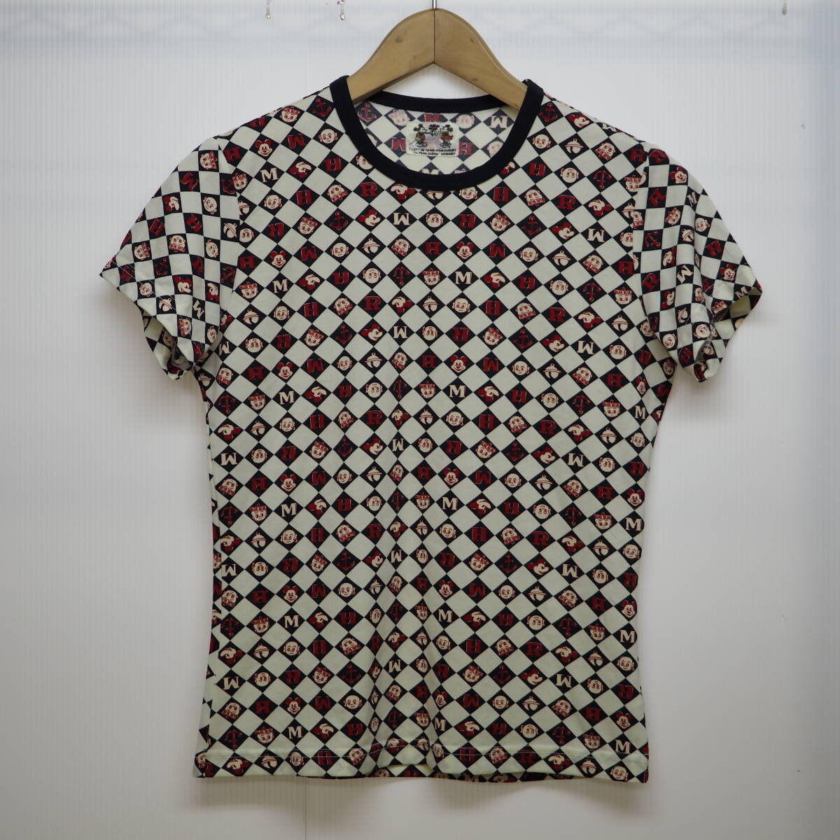 HRM ハリウッドランチマーケット BLUEBLUE ディズニー コラボ 半袖Tシャツ 総柄 聖林公司 サイズ2 日本製拍卖