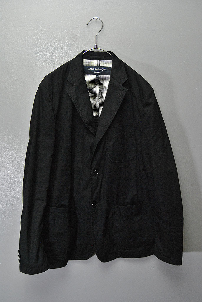 COMME des GARCONS HOMME 綿ブロードジャケット コムデギャルソン オム ブラック L拍卖