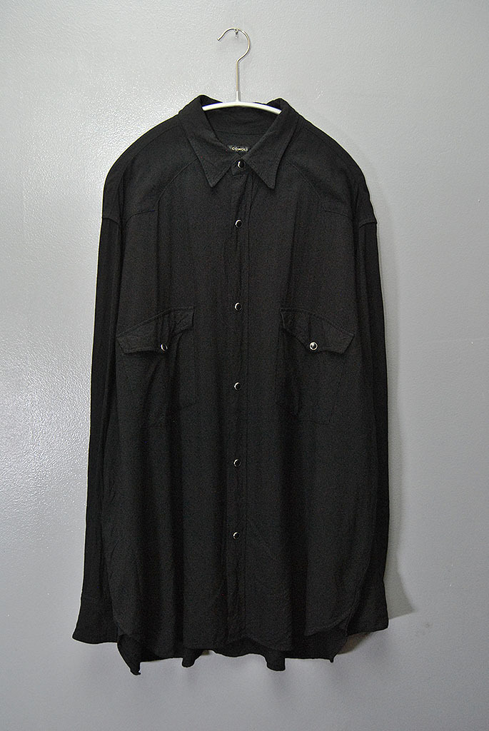 COMOLI レーヨンウエスタンシャツ コモリ 25SS ブラック 3拍卖