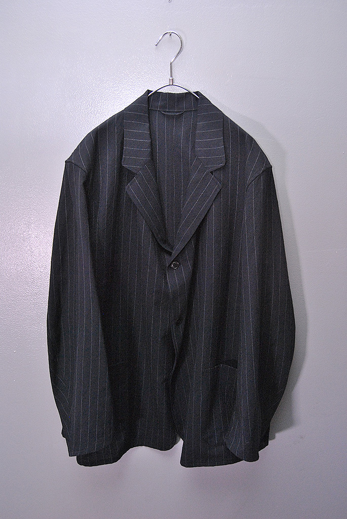 COMOLI ウールストライプジャケット コモリ ネイビー 3拍卖