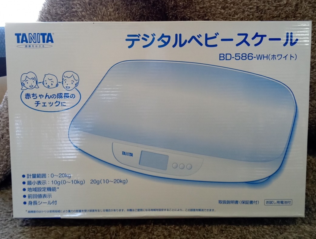 中古品 TANITA デジタルベビースケール BD-586-WHホワイト 2016年製 株式会社タニタ 拍卖